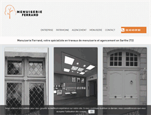 Tablet Screenshot of menuiserieferrand.com